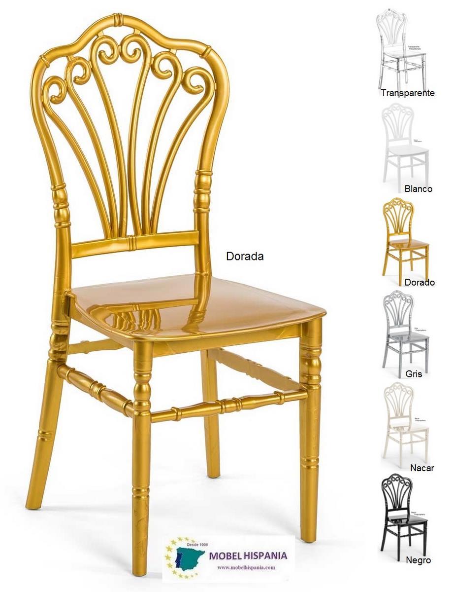 flora silla eventos polipropileno dorada 4