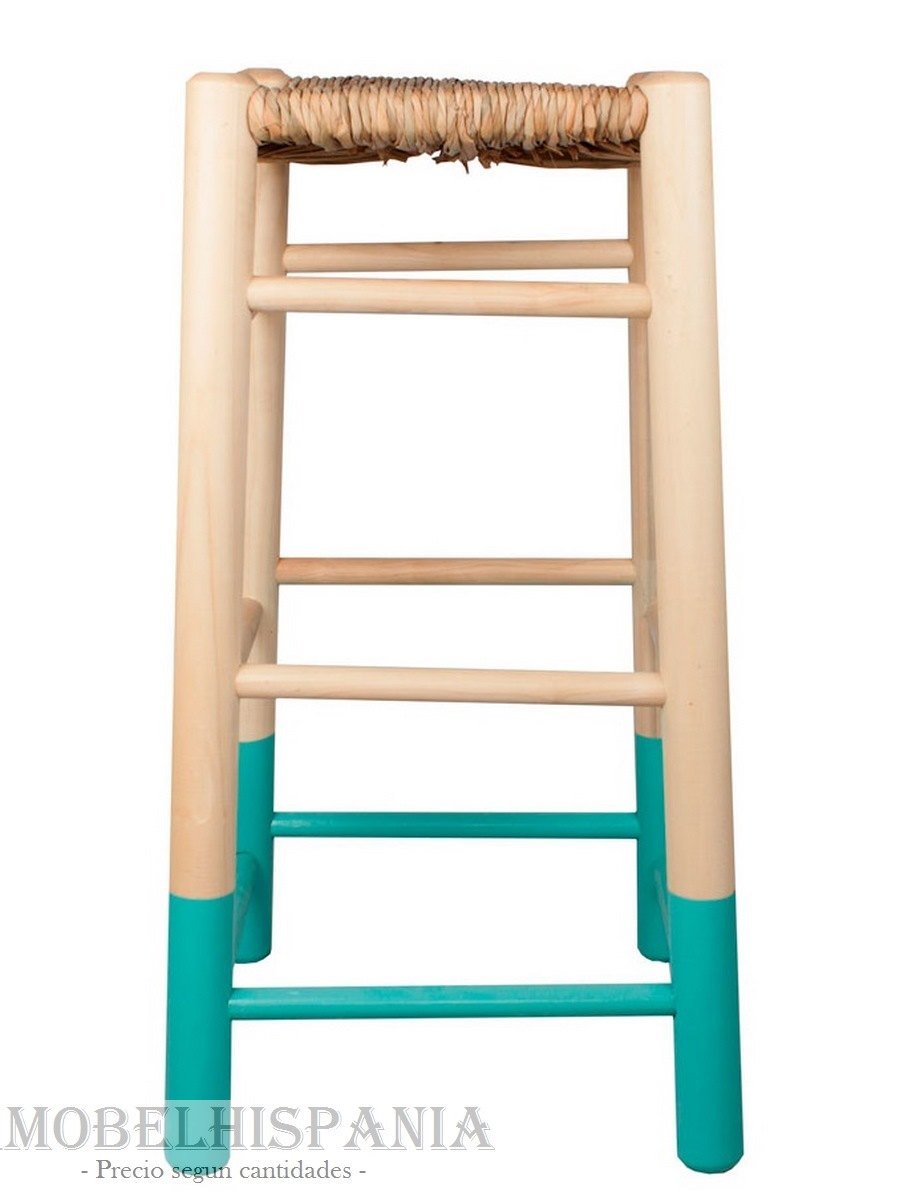 alexandria color taburete madera rustica