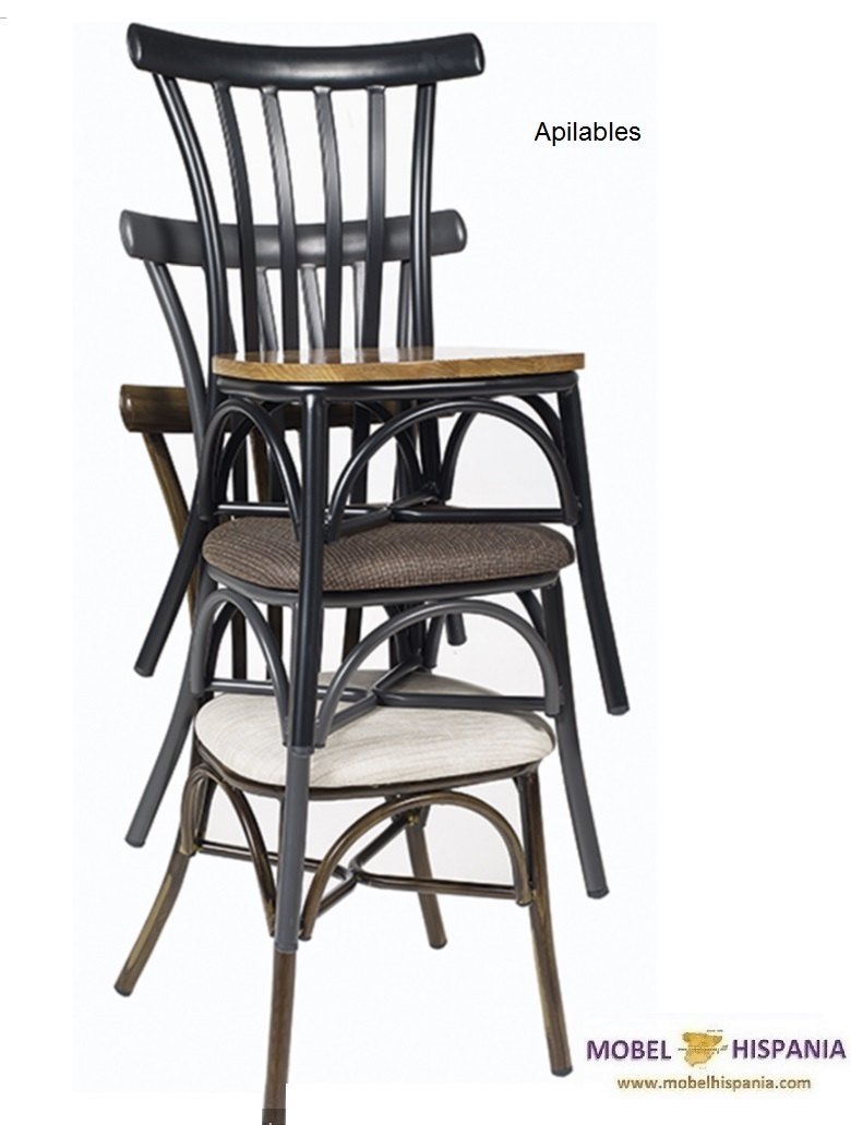 164 silla aluminio negro asiento medula negra crema 02 2