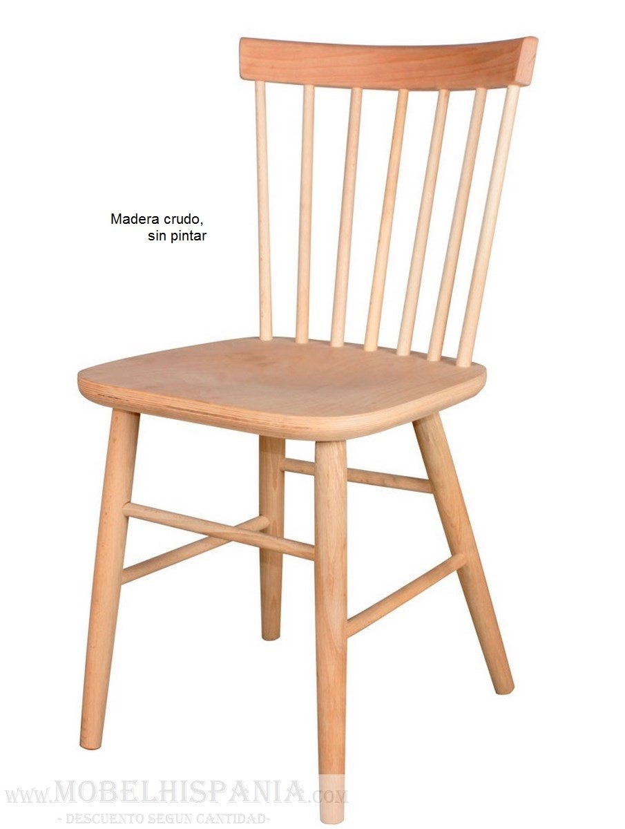 THAMES SIN PINTAR Silla estilo Ercol Windsor madera