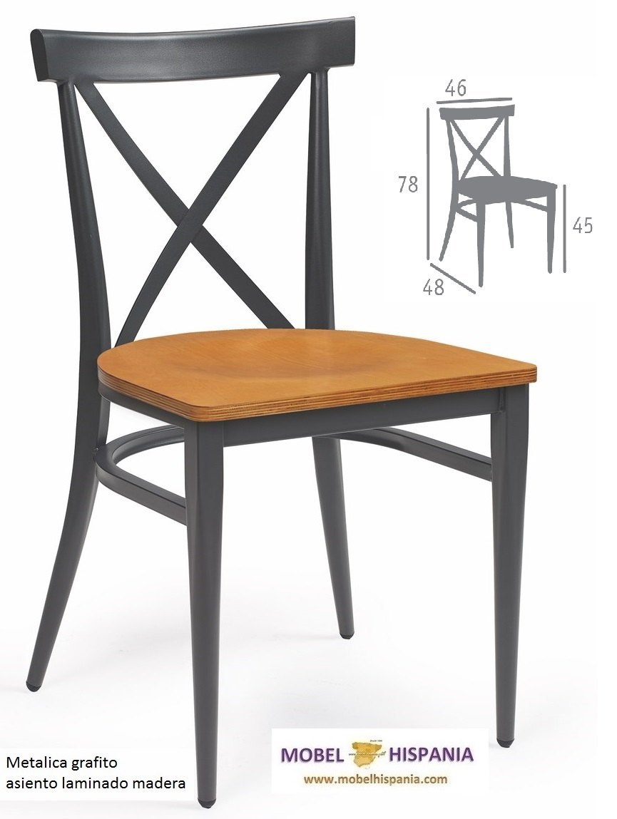 154 Silla Negro Laminado Ebony 13 1