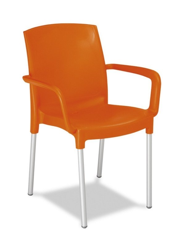 1662 silla aluminio plastico naranja 01 2