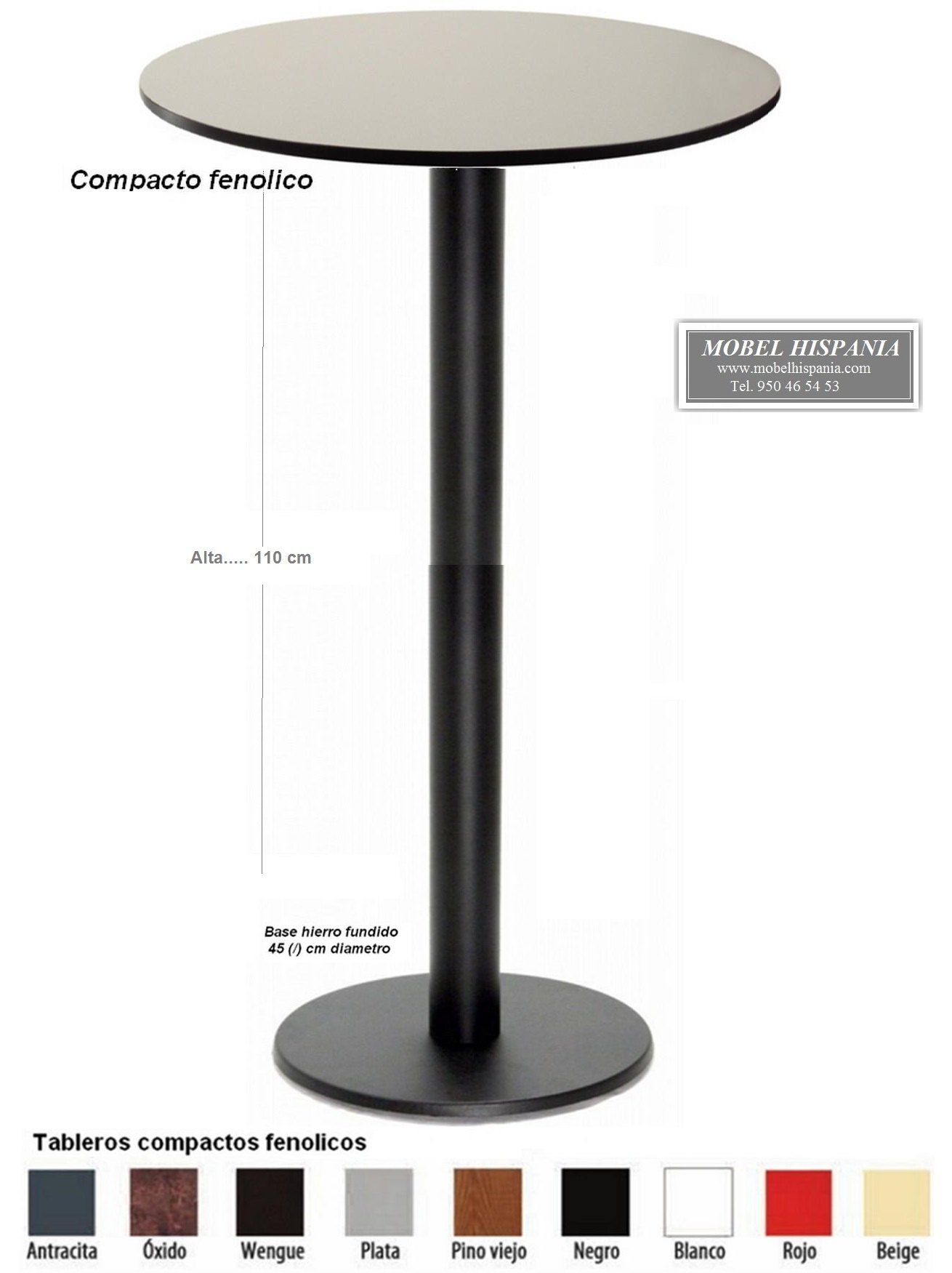 8946 pie alta metalico mesa hosteleria 06