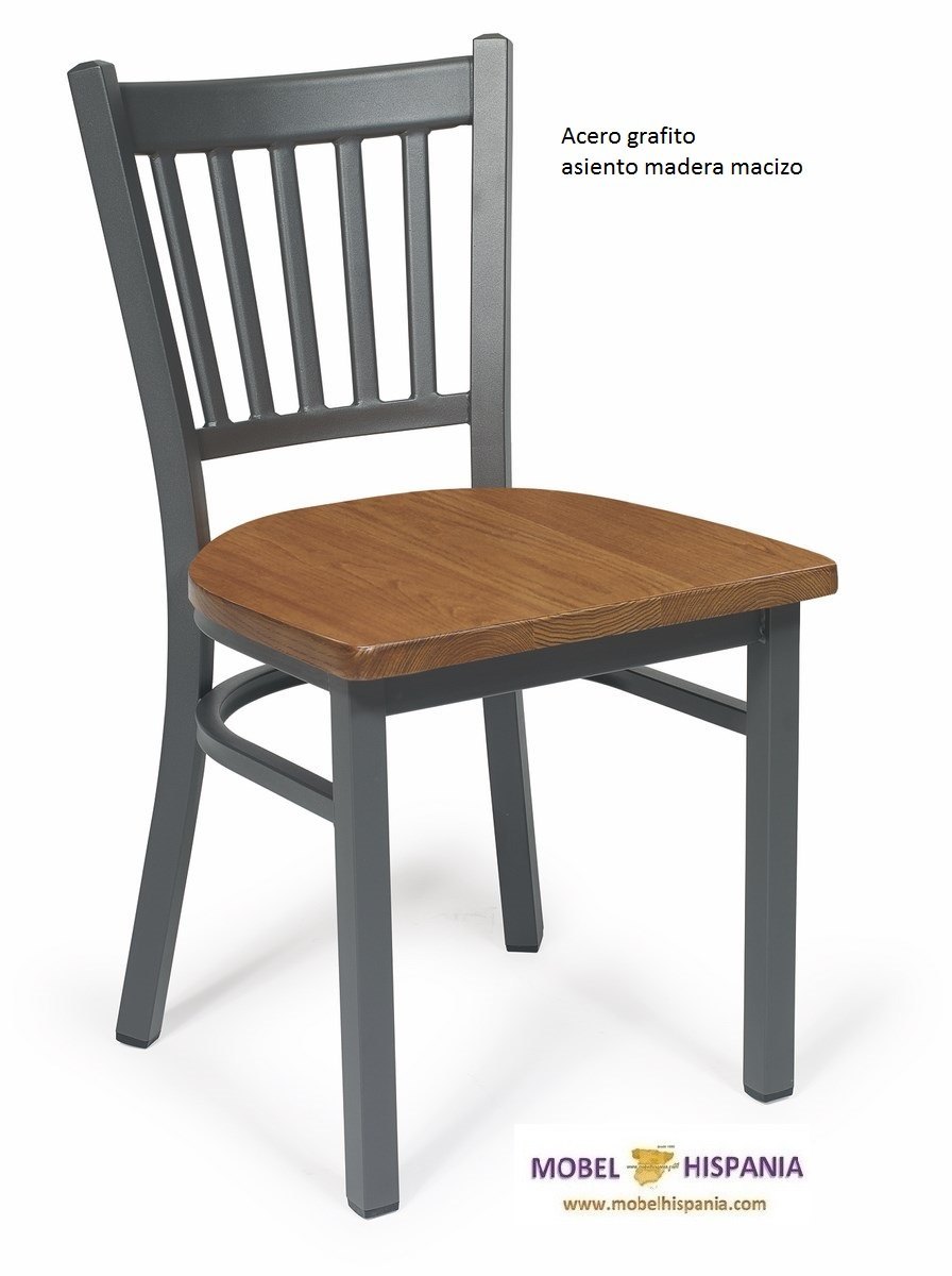 BOSTON silla grafito asiento madera 1 1