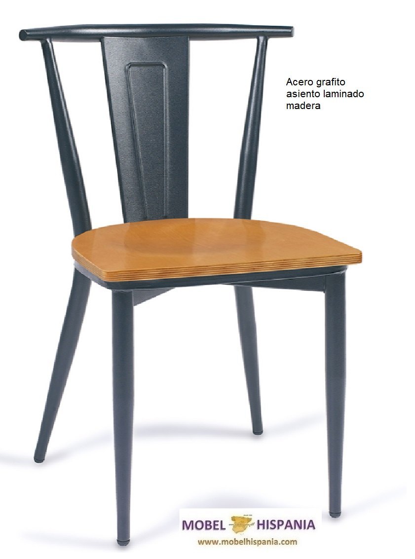 ALABAMA silla acero negro asiento laminado 01 1