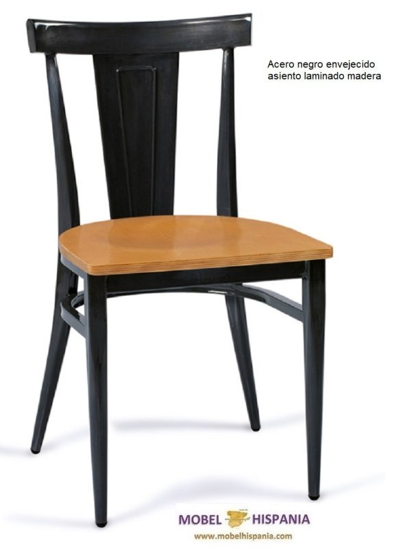 DAKOTA silla acero negro asiento laminado 07 1