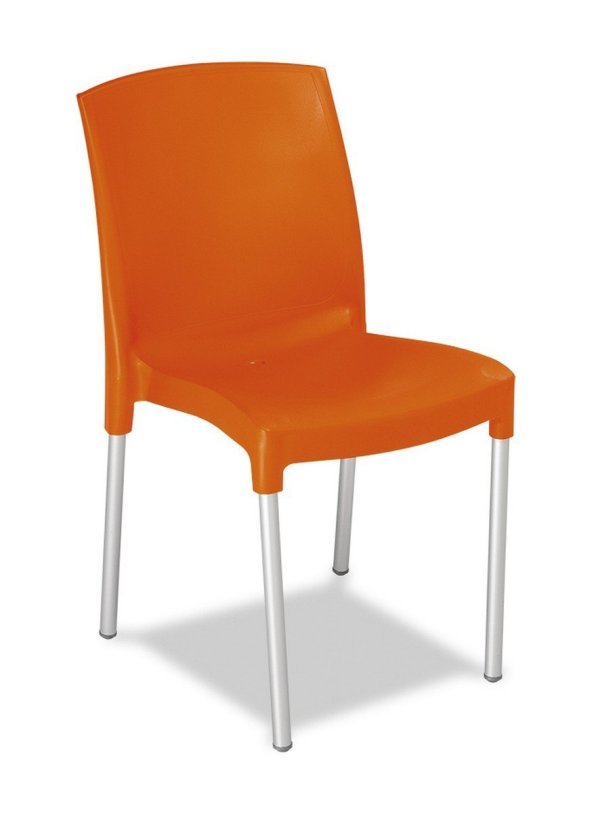 1662 silla aluminio plastico naranja 1 2