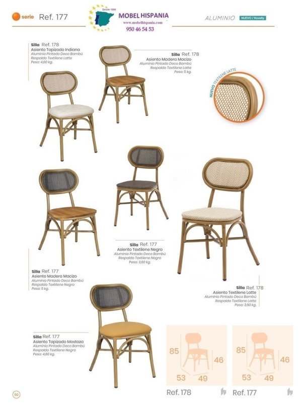 177 silla deco bambu respaldo negro asiento macizo 04 1