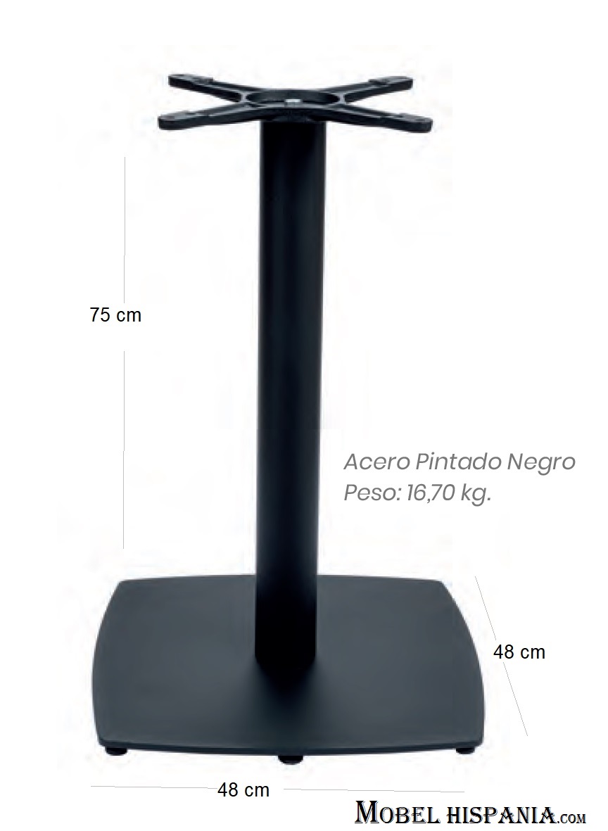 9320 Pie alto metalico negro blanco 04