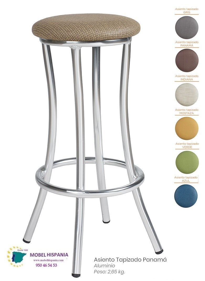 8119 Banqueta Grafito Asiento Tapizado Mostaza 04