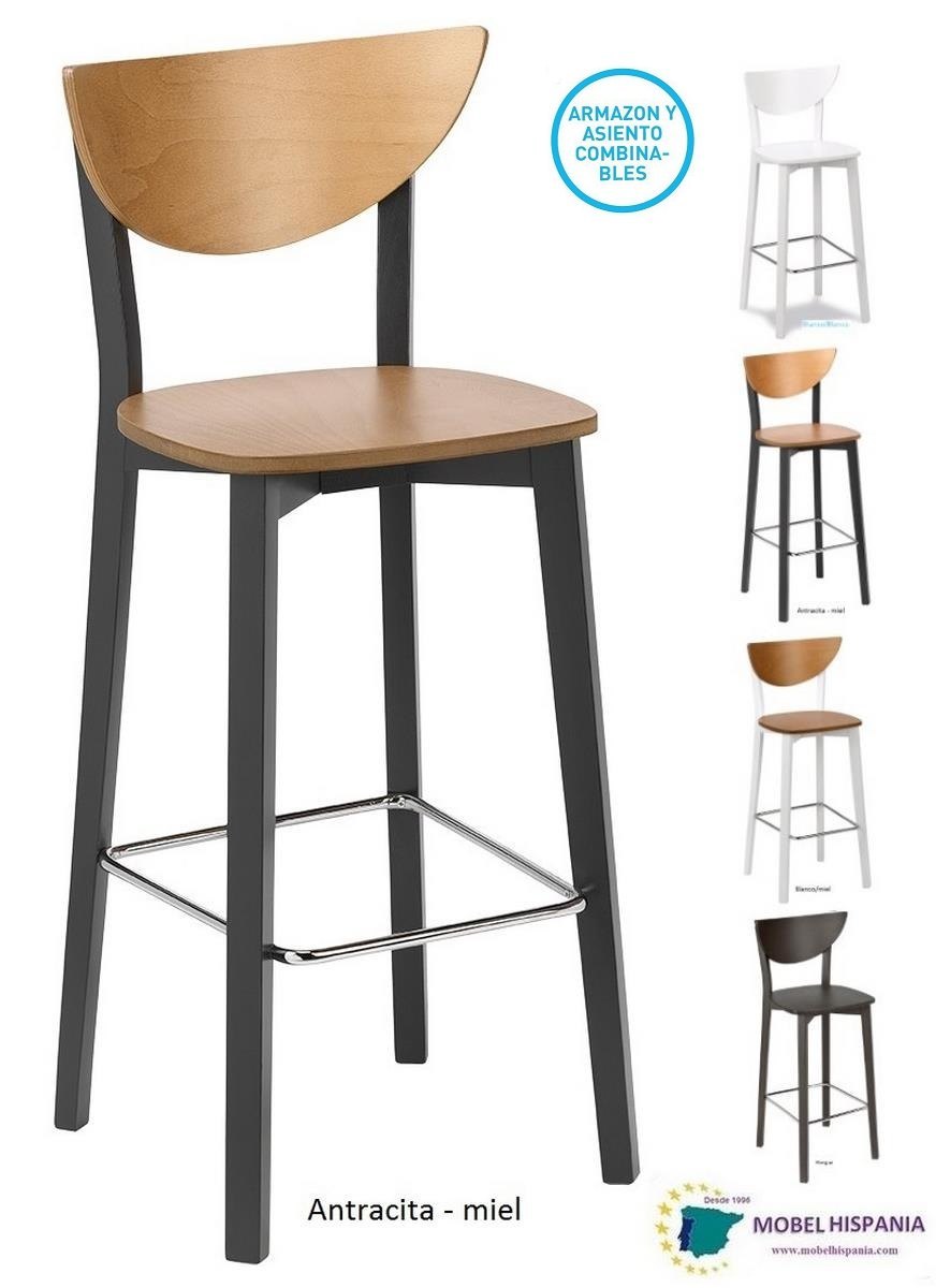 5805 taburete madera wengue tapizado 05 1