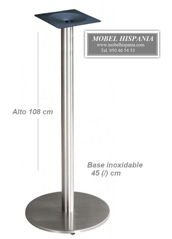 8935 pie central alto inoxidable hosteleria