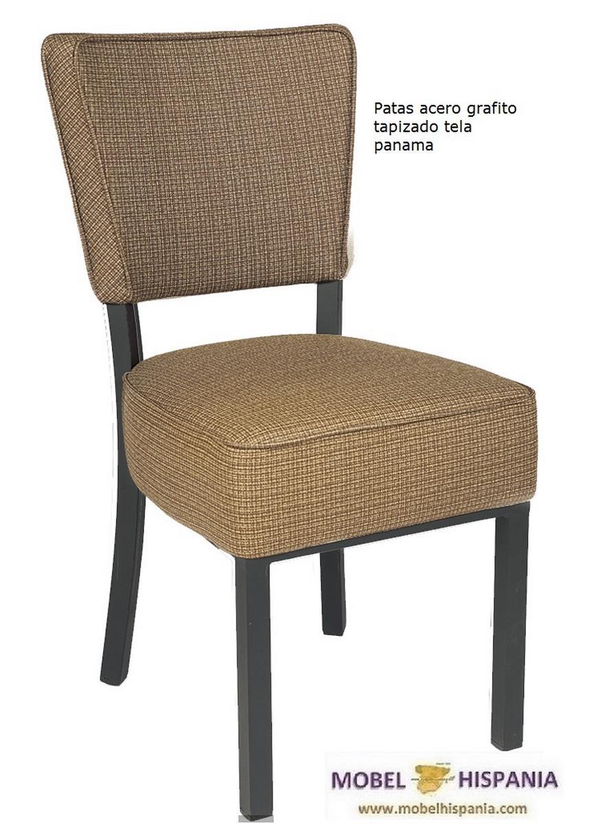 RB.6622 Silla metal grafito tapizado indiana 01