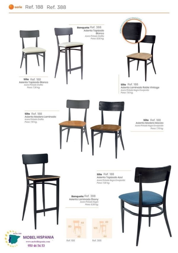 188 silla metal negro roble 07 1