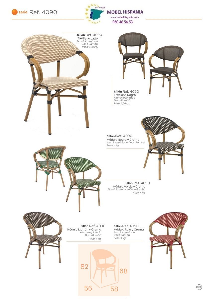 4090 sillon aluminio bambu medula negra crema 02 1