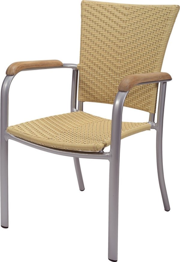 bergamo sillon aluminio medula crema