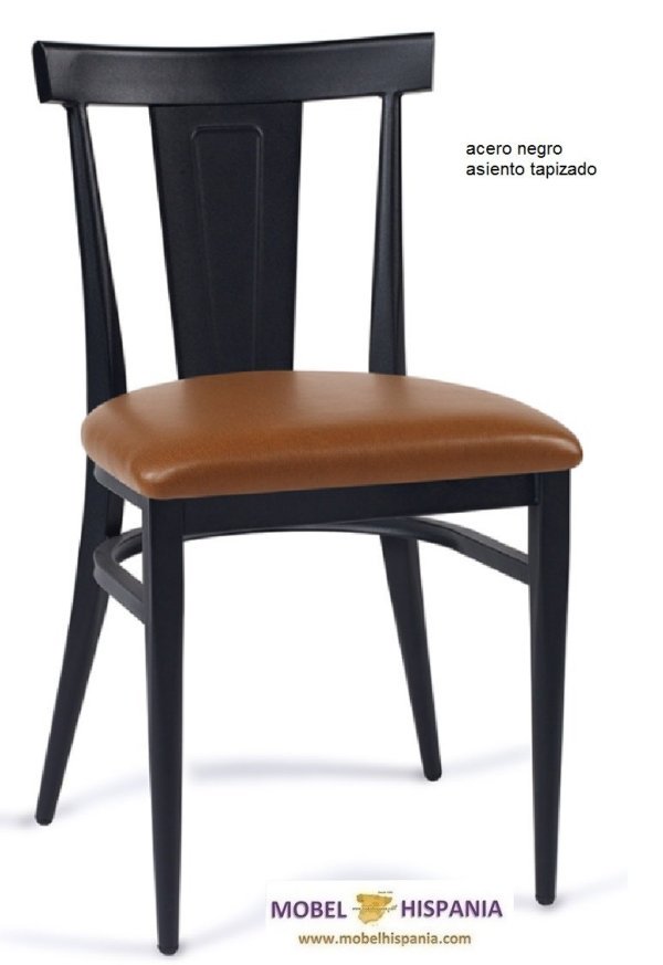 DAKOTA silla acero grafito asiento tapizado kashmir 06 1