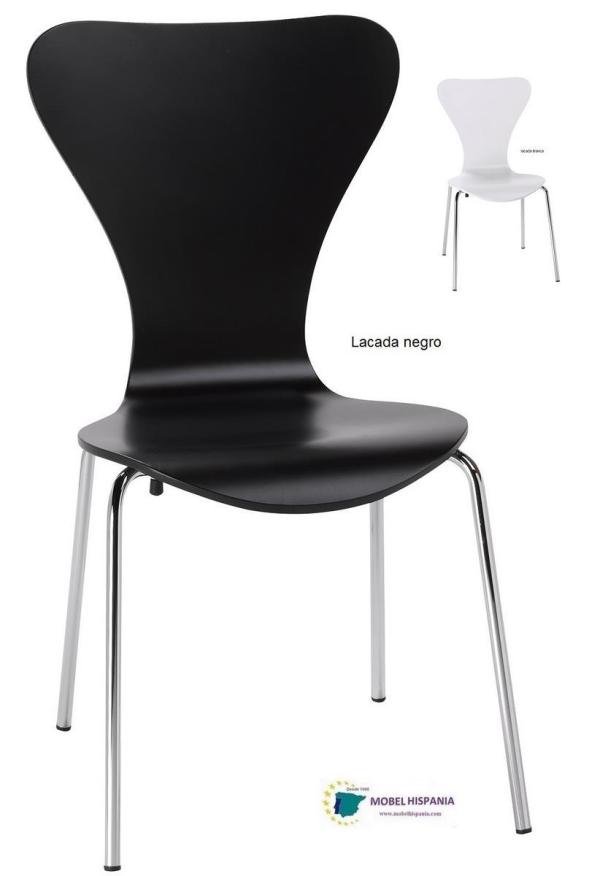 141 silla metalica lacado negro 1