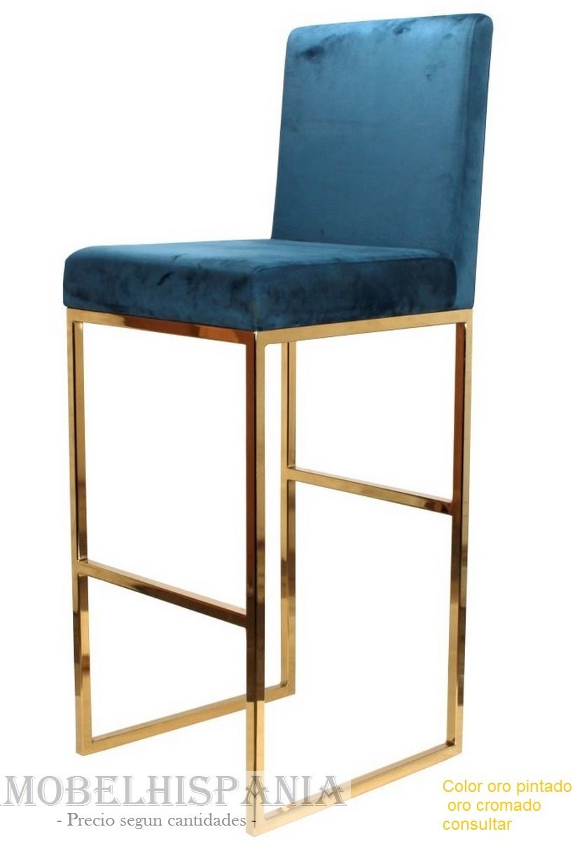 CHAPLIN-Dorado-taburete-metalico-tapizado_03 CHAPLIN Dorado taburete metalico tapizado 03