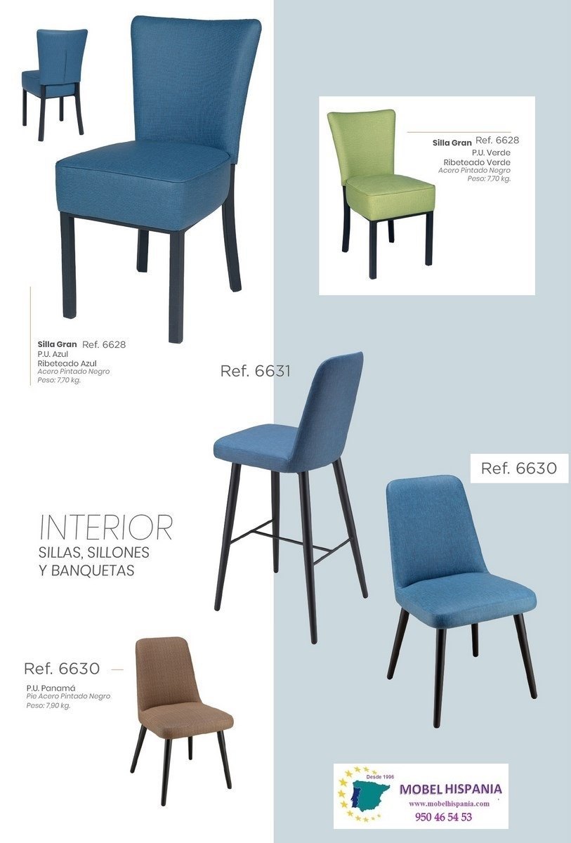 RB6628 silla metal azul 01