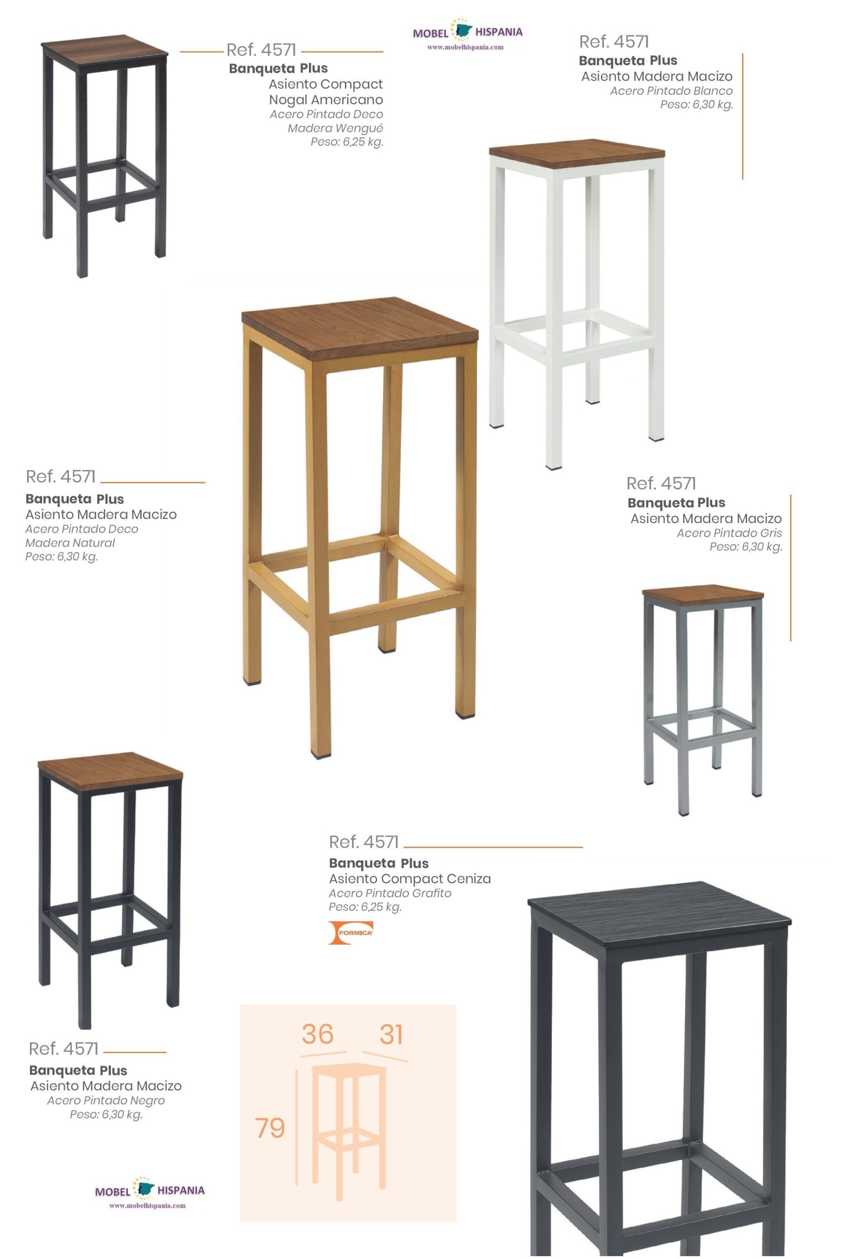 4571 acero negro asiento madera macizo 04 scaled