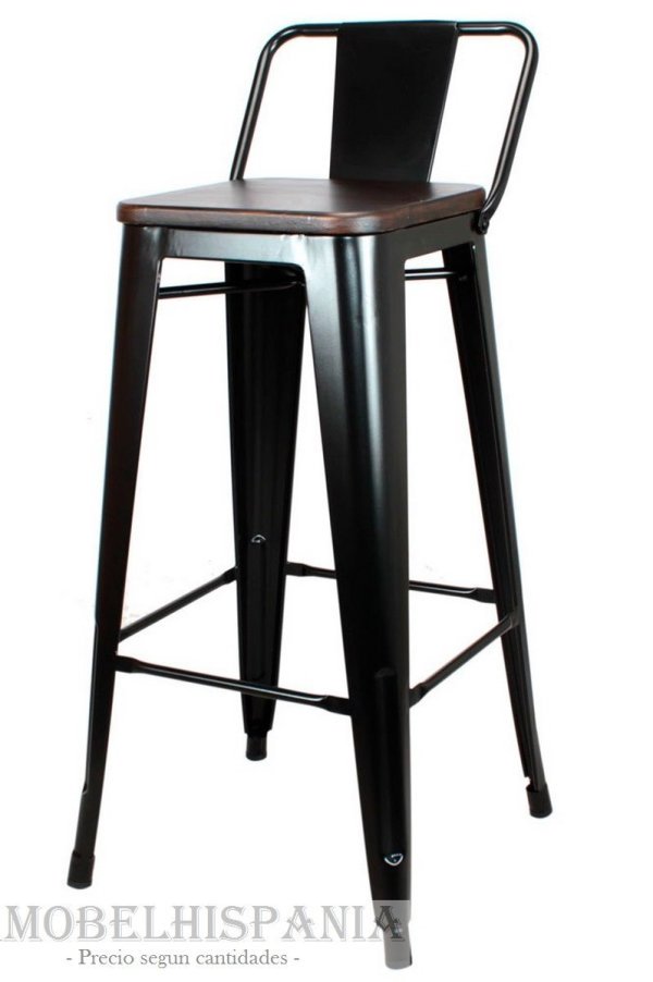 SOHO negro taburete metalico tolix industrial