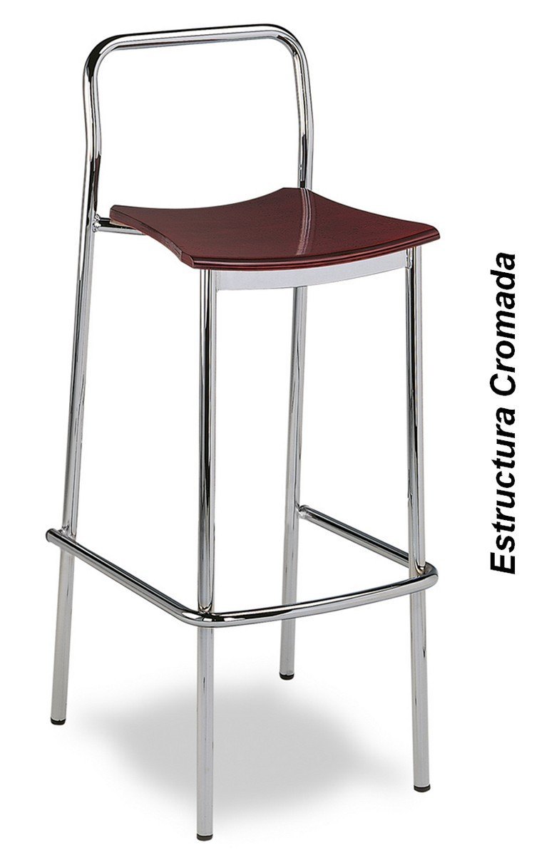 530_taburete_cromado_madera_barnizado 530 taburete cromado madera barnizado