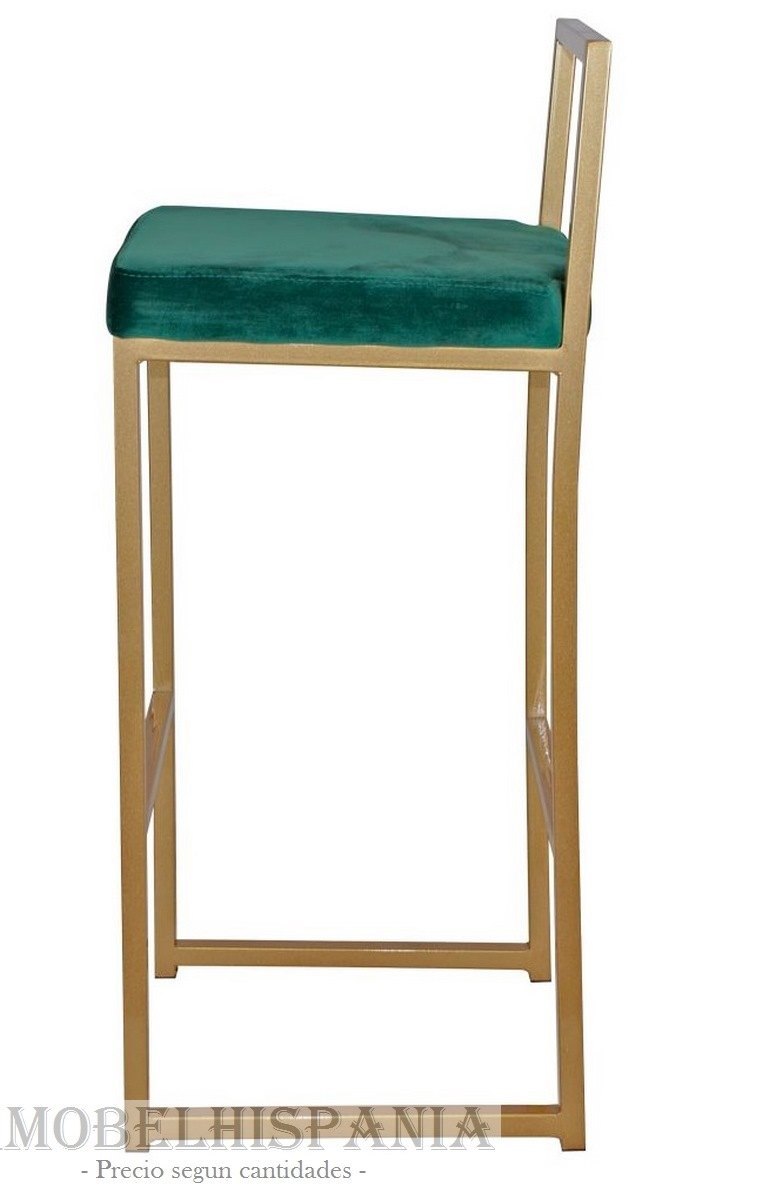 CHAPLIN-Dorado-taburete-metalico-tapizado_02 CHAPLIN Dorado taburete metalico tapizado 02