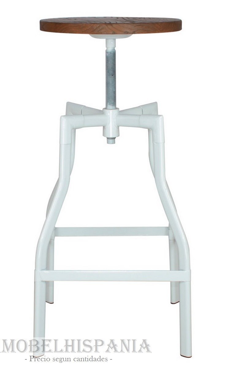STONER-blanca-Taburete-regulable-industrial STONER blanca Taburete regulable industrial