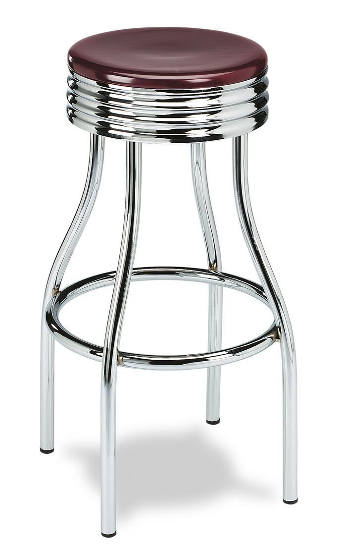 551 cromado madera taburete