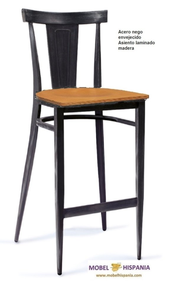 DAKOTA silla acero negro asiento laminado 09 1