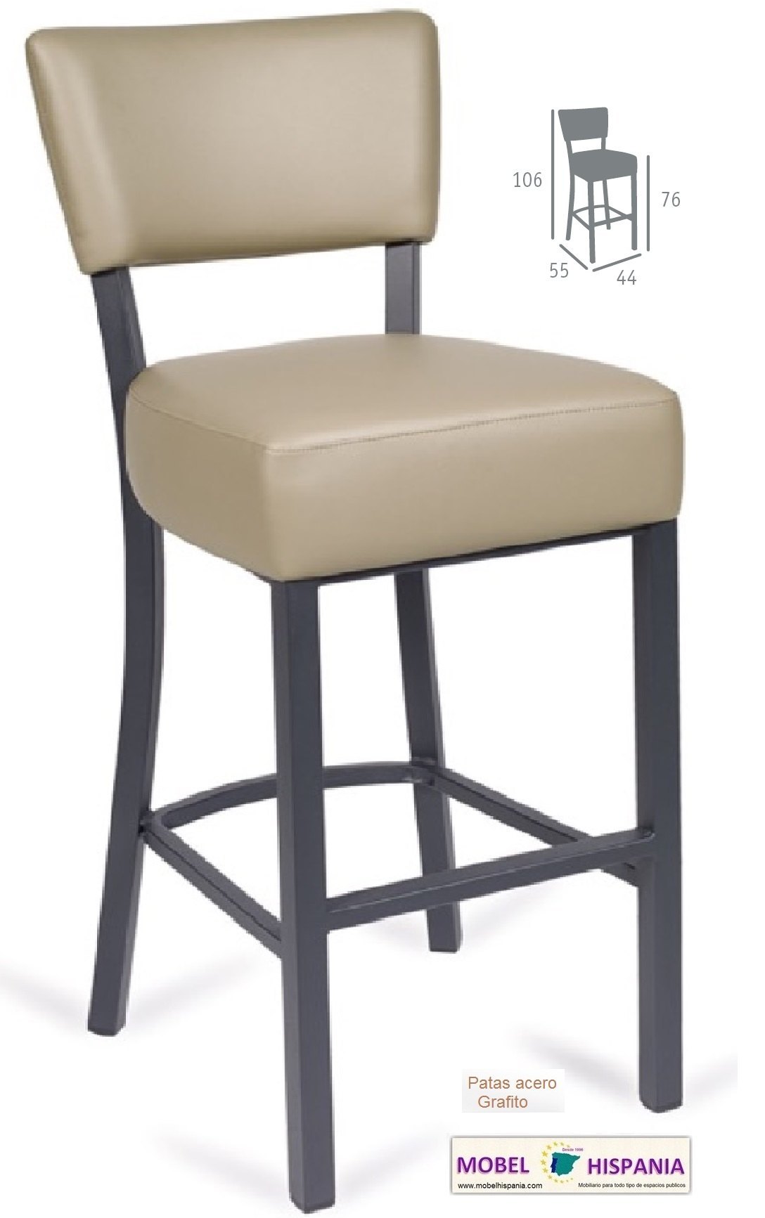 bohemia taburete marron grafito 01