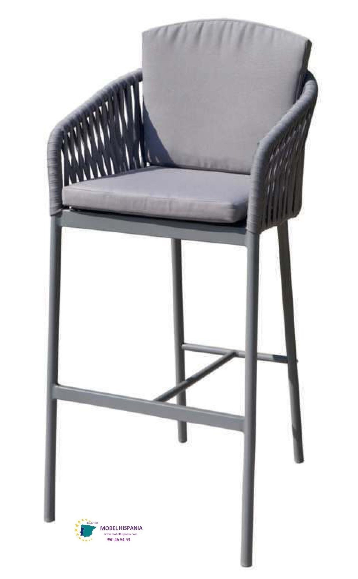 6358 taburete aluminio gris asiento gris 1