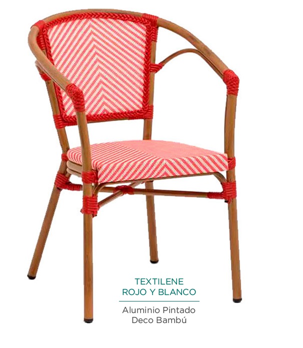 6969 Sillon aluminio bambu rojo blanco 1 02