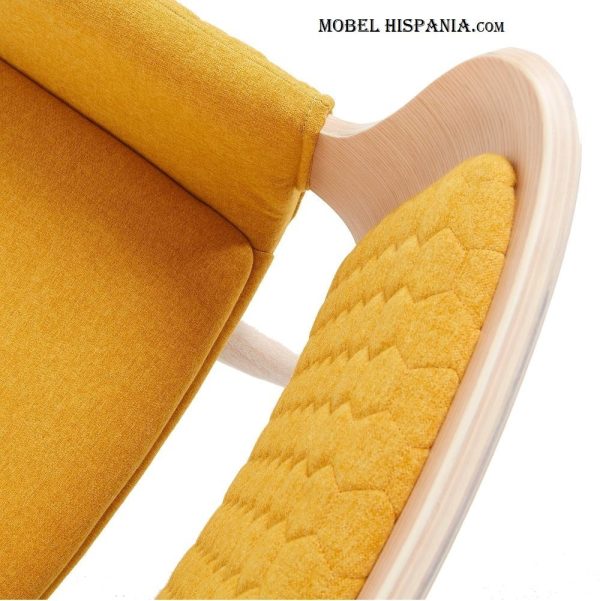 ANDRE Amarilla Silla estilo nordico madera tapizada Mobel Hispania