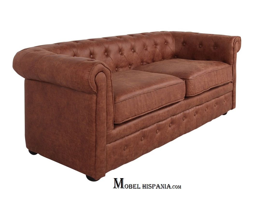 DENVER Sofas 3 plazas tapizado capitone estilo chesterf Mobel Hispania