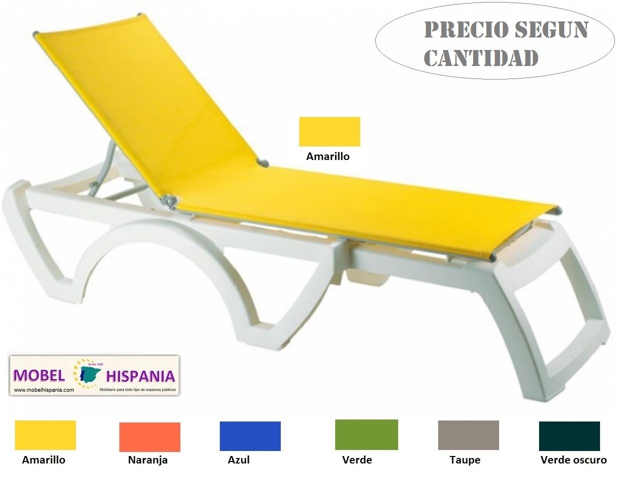 JAMAICA Beach tumbona polipropileno verde oscuro 06