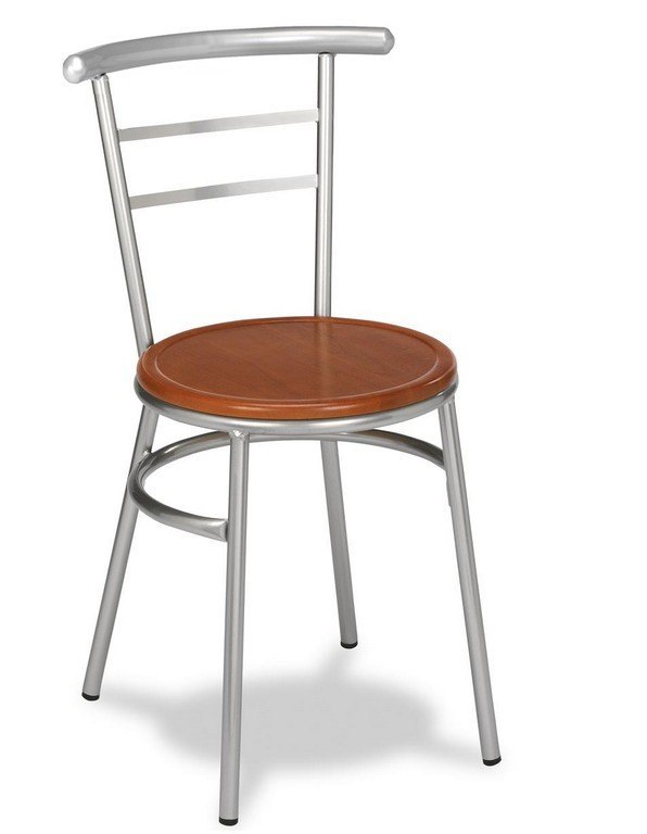 101 silla metalica asiento madera