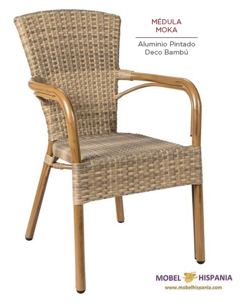 8036 sillon alumi bambu moka