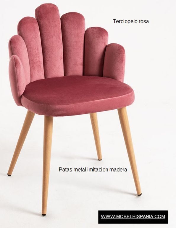 Hanpe Terciopelo rosa w 05 1