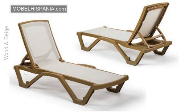 DINA tumbona wood beige