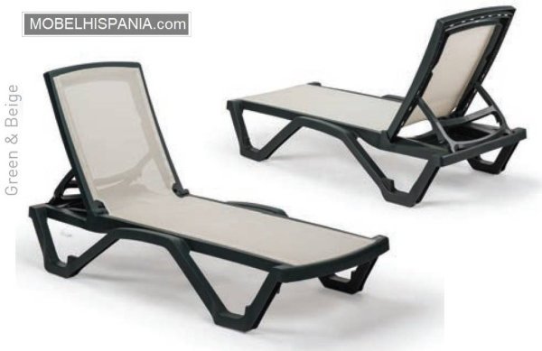 DINA tumbona verde beige