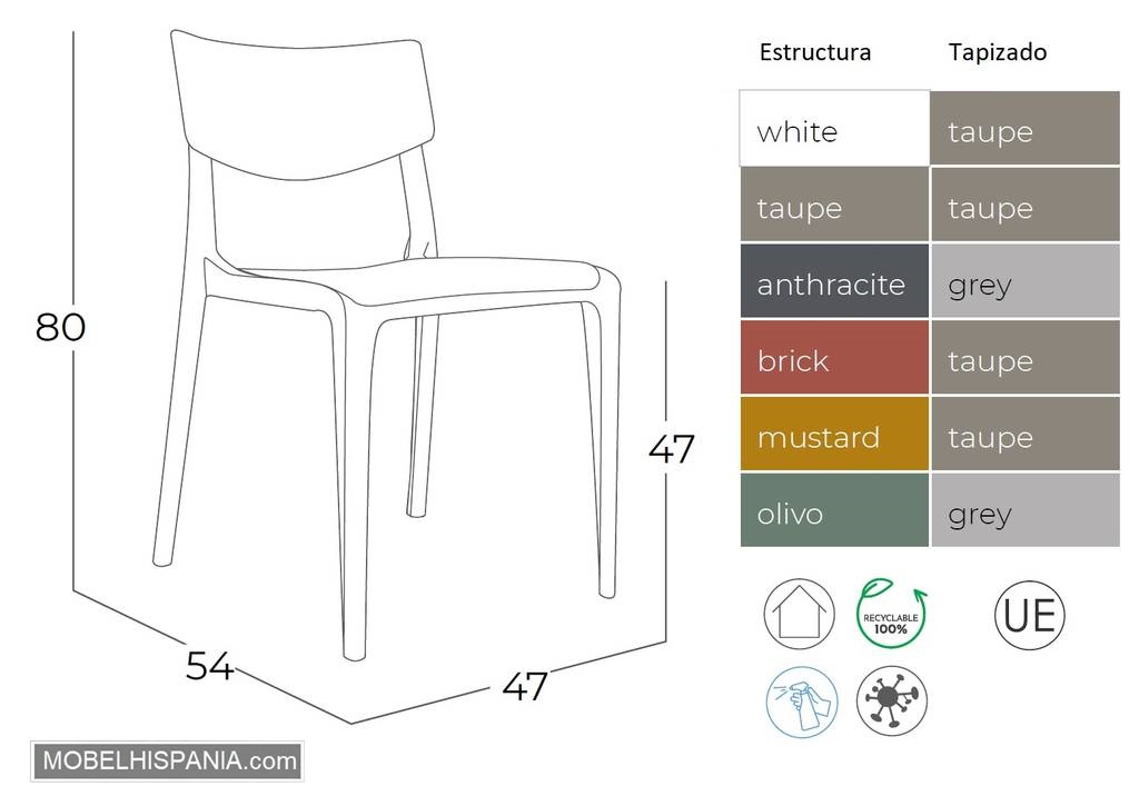 TOWN tapizada silla 1