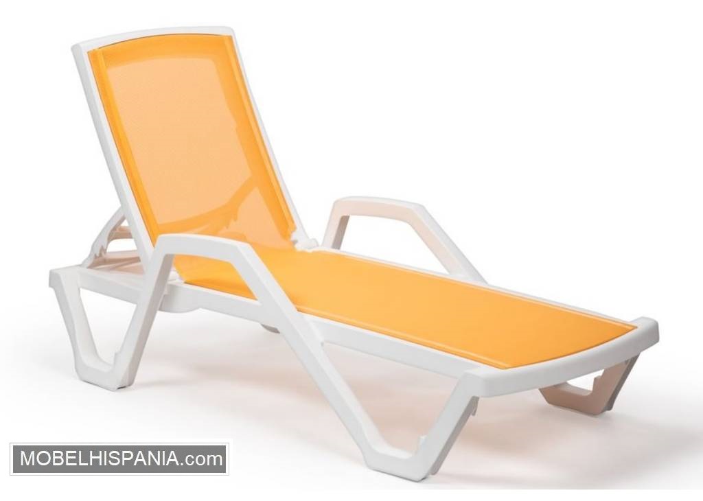 DINA tumbona brazos amarillo