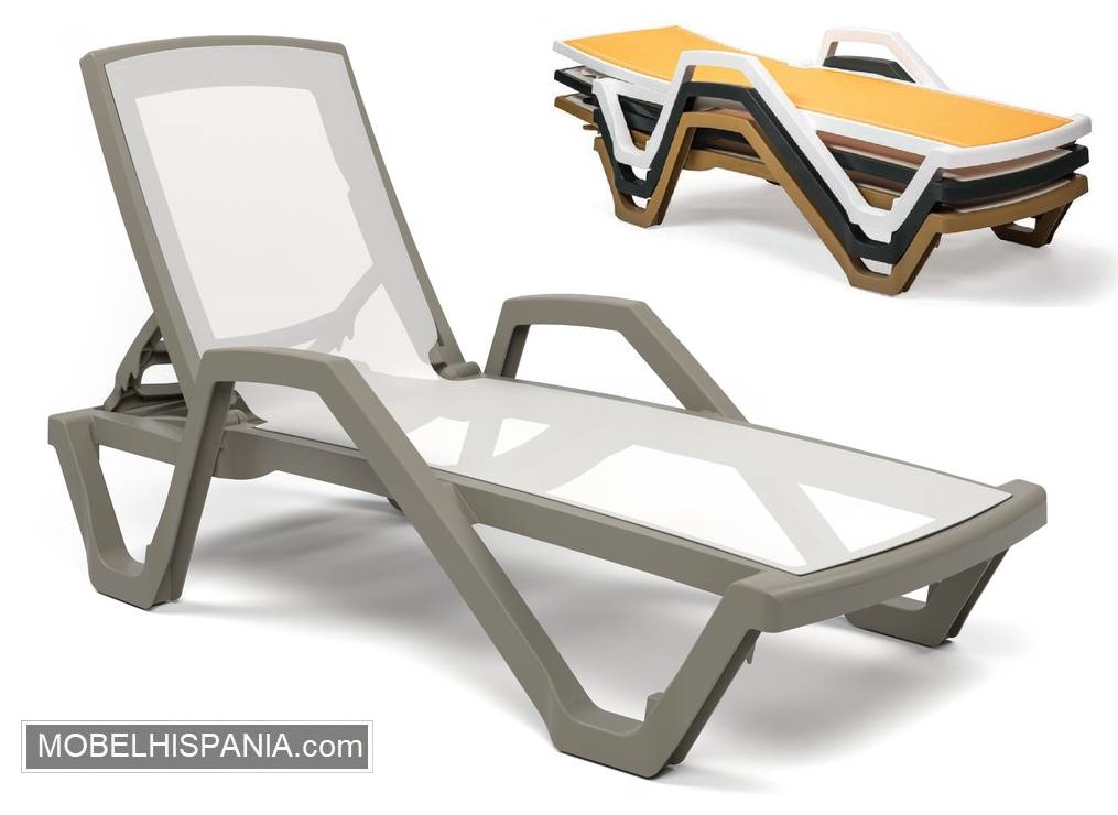 DINA tumbona brazos vizon beig