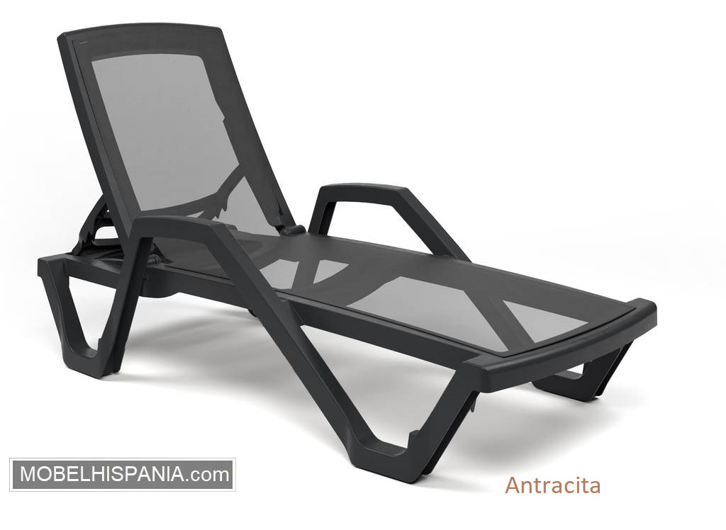 DINA tumbona brazos antracita