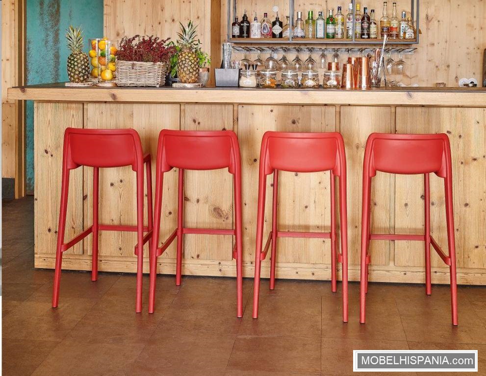 ATTICO taburete apilable cereza 1 1