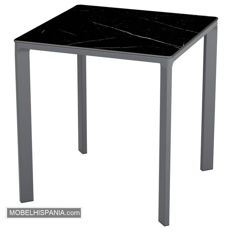 MEET mesa gris marmol negro