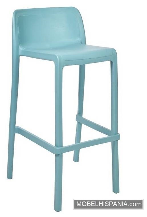 ATTICO taburete apilable agua marina