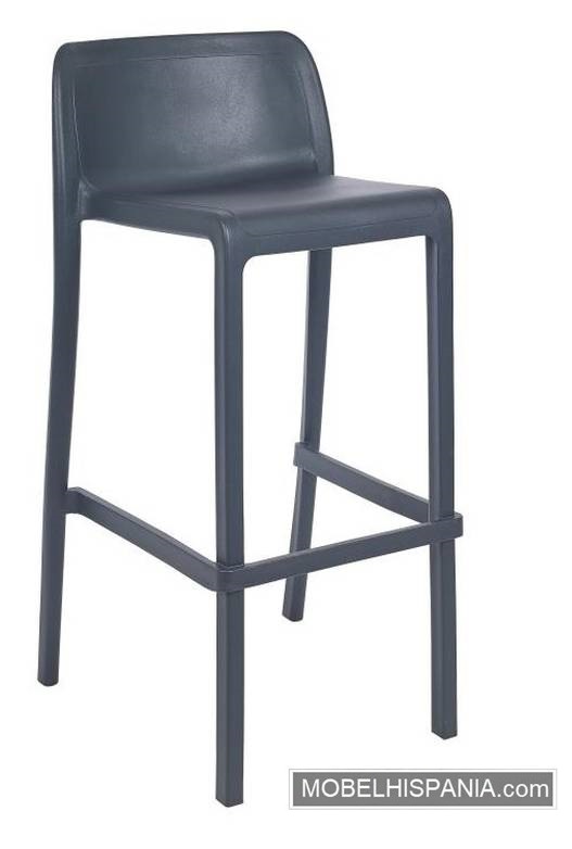 ATTICO taburete apilable antracita